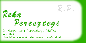 reka peresztegi business card
